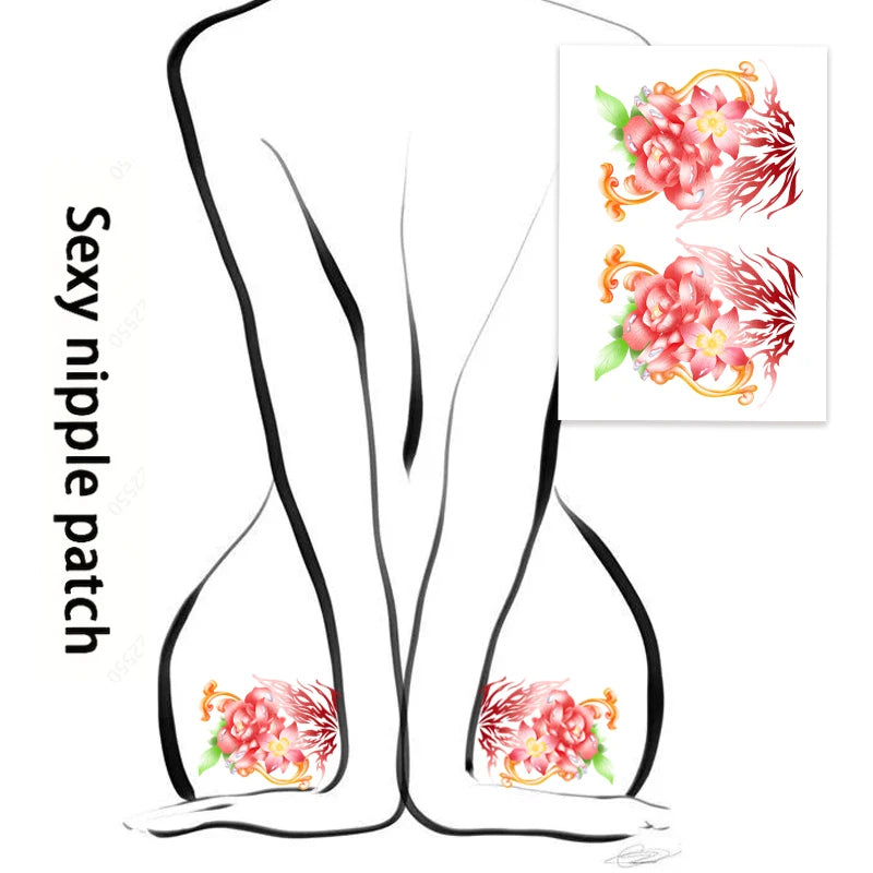 Rose Vine Temporary Tattoo, Herbal Juice Waterproof & Long-Lasting, Elegant Realistic Body Art for Arm, Sleeve & Thigh Qme