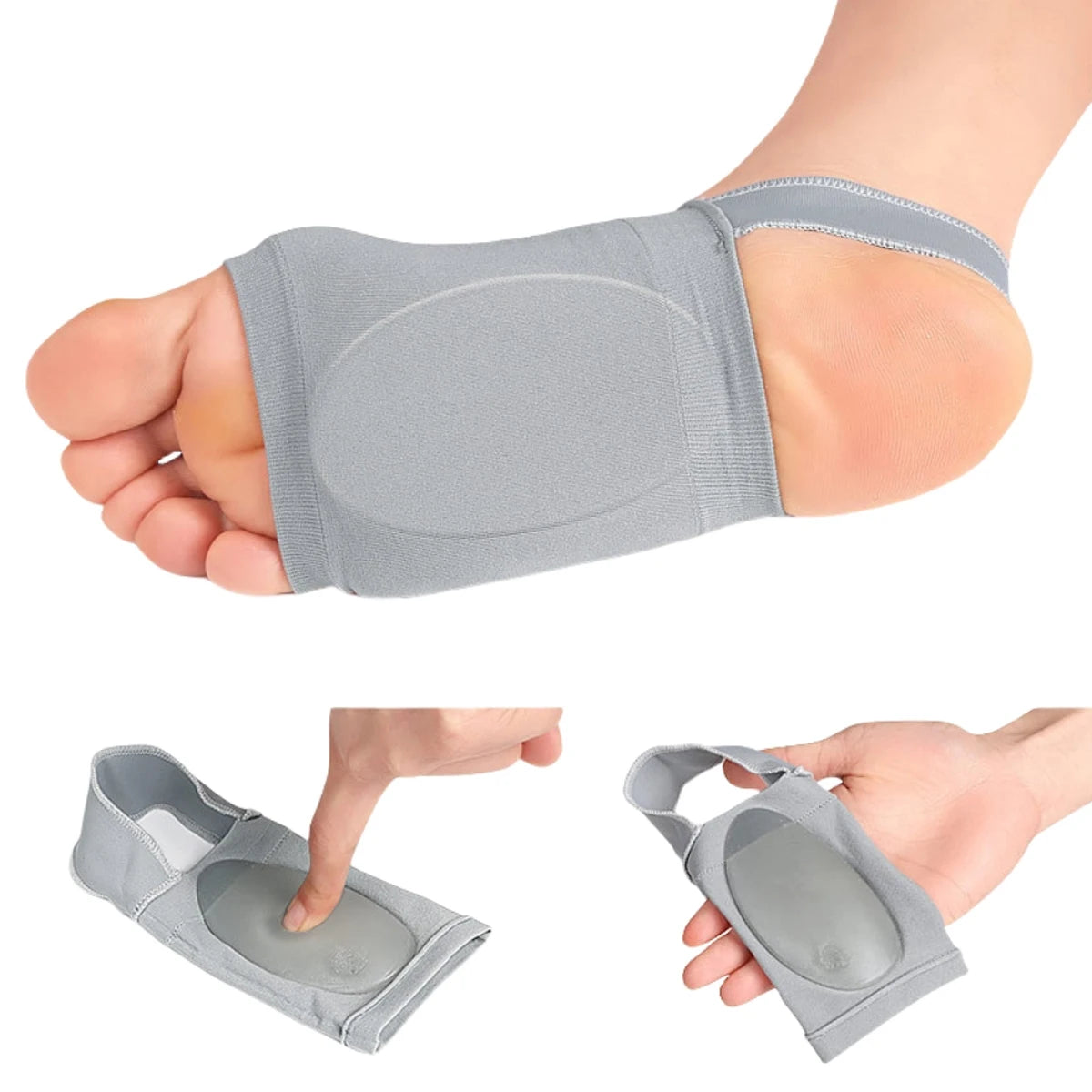 1 Pair Arch Support Socks Elastic Strap Heel Orthopaedic Pads Qme
