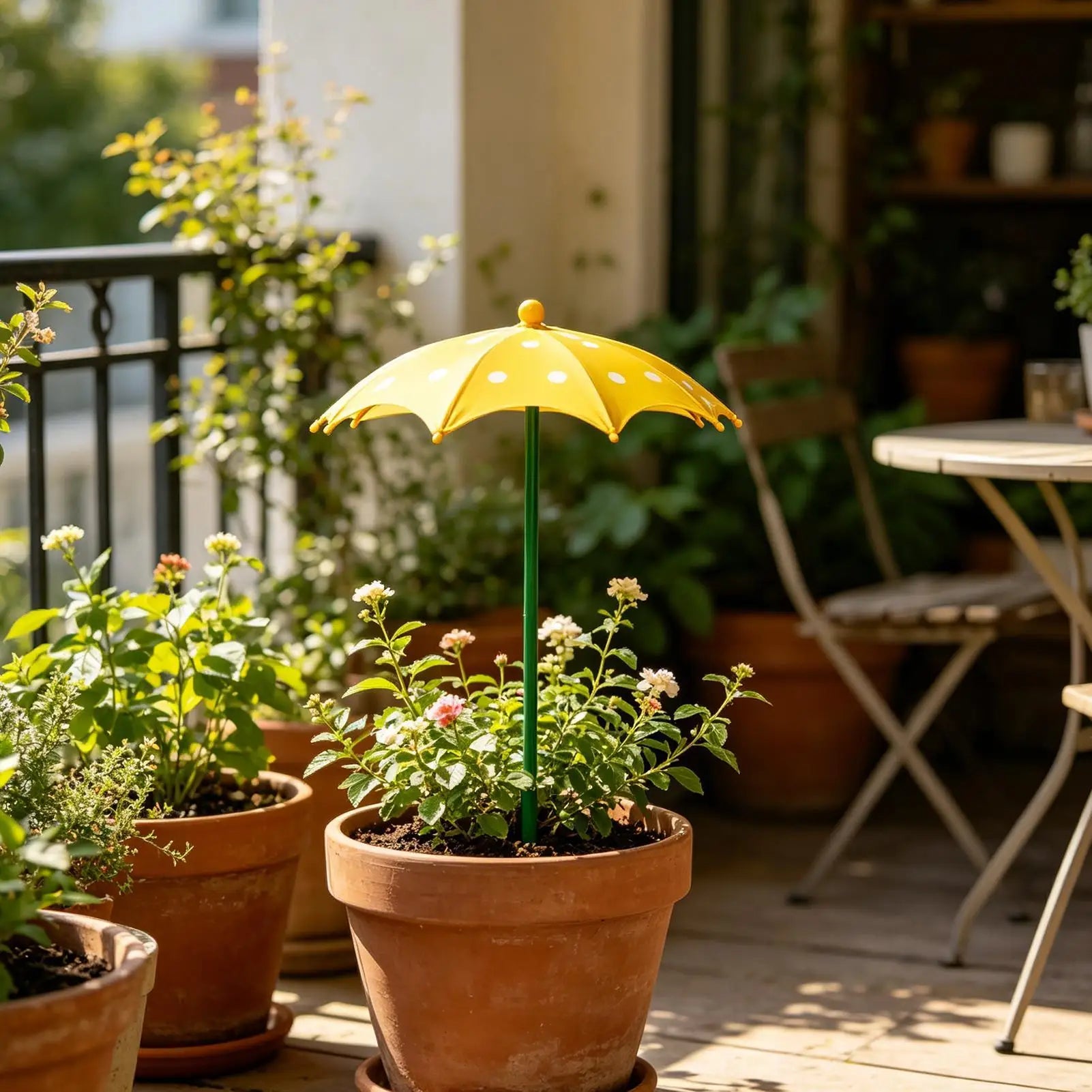 Plant Umbrella Mini Portable UV Protection Parasol Plant Shade for Pool Beach Garden Picnic Outside Balcony Party Camping Rain Qme