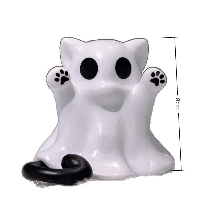 Cute Ghost Statue Ghosts Small Scary Figurines Halloween Home Qme A