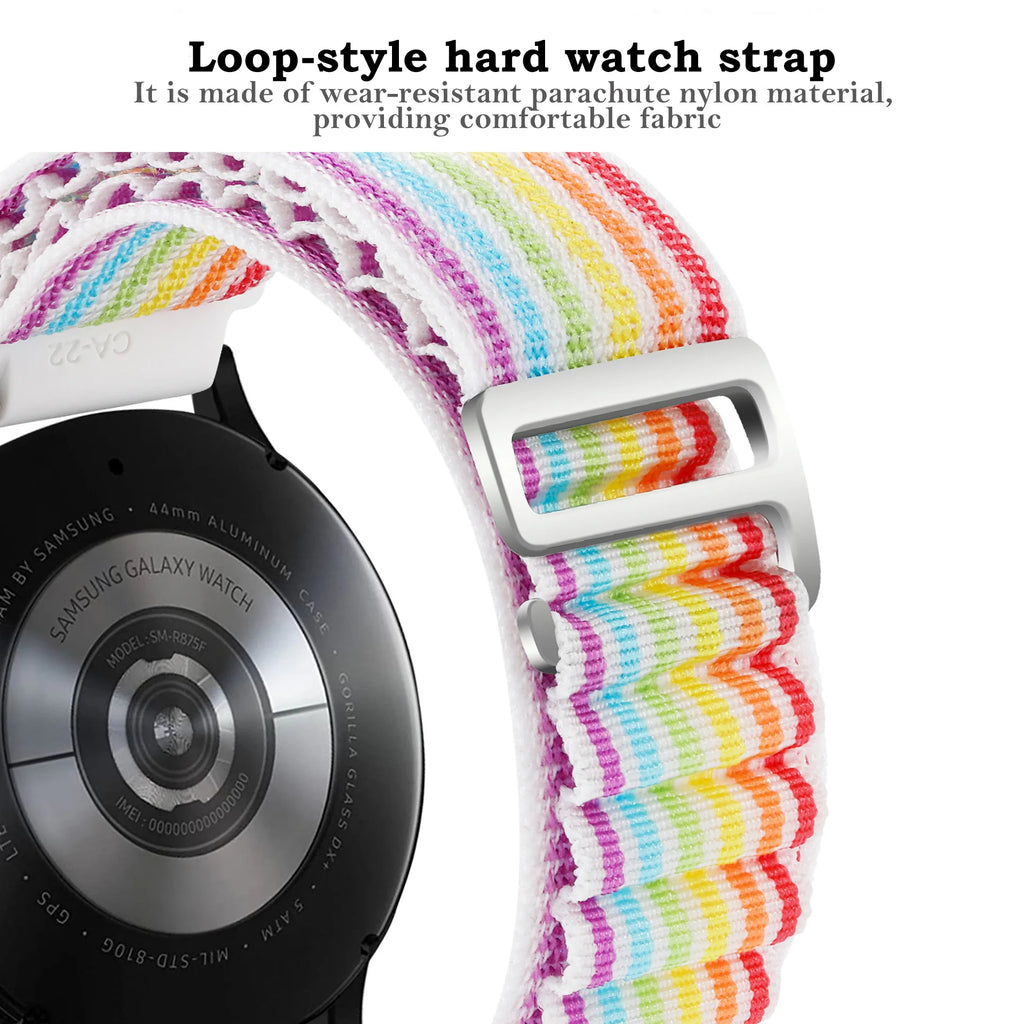 Suitable for Quartz Samsung Watch 4/5/6 20mm 22mm Nylon Quick Release Outdoor Strap Huawei GT3 High Mountain Loop Watch Bands Qme