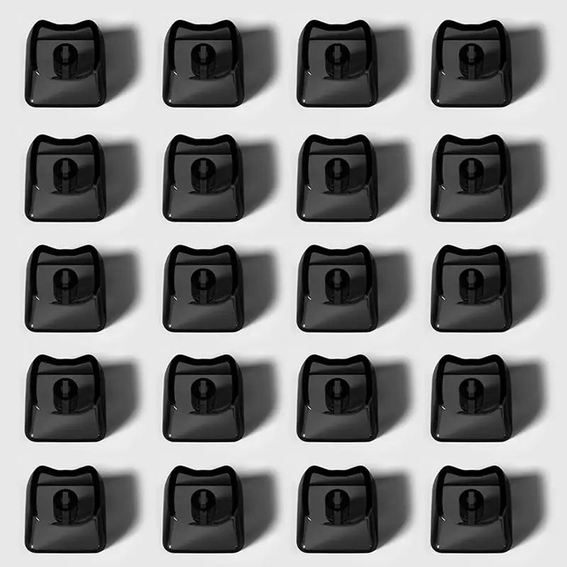 10 Cute Cat Transparent PBT Keycaps 1U Blank MAO Profile Mechanical Qme 20pcs black