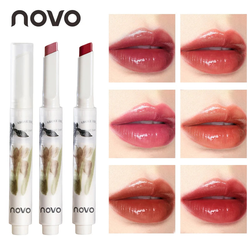 Hydrating Berry Shade Glossy Lipstick,Water Glow Lip Gloss,Long-Lasting,Non-Drying,Non-Sticky,Glycerin-Enriched,Vitamin E Qme