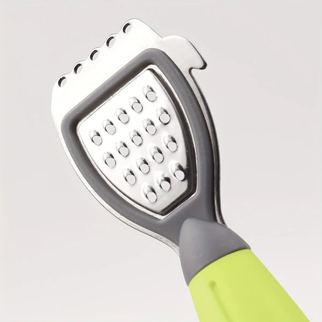 1pc Multifunctional Lemon Zester & Juicer with Built-In Grater, Stainless Steel Blade for Easy Citrus Juicing and Grating Qme