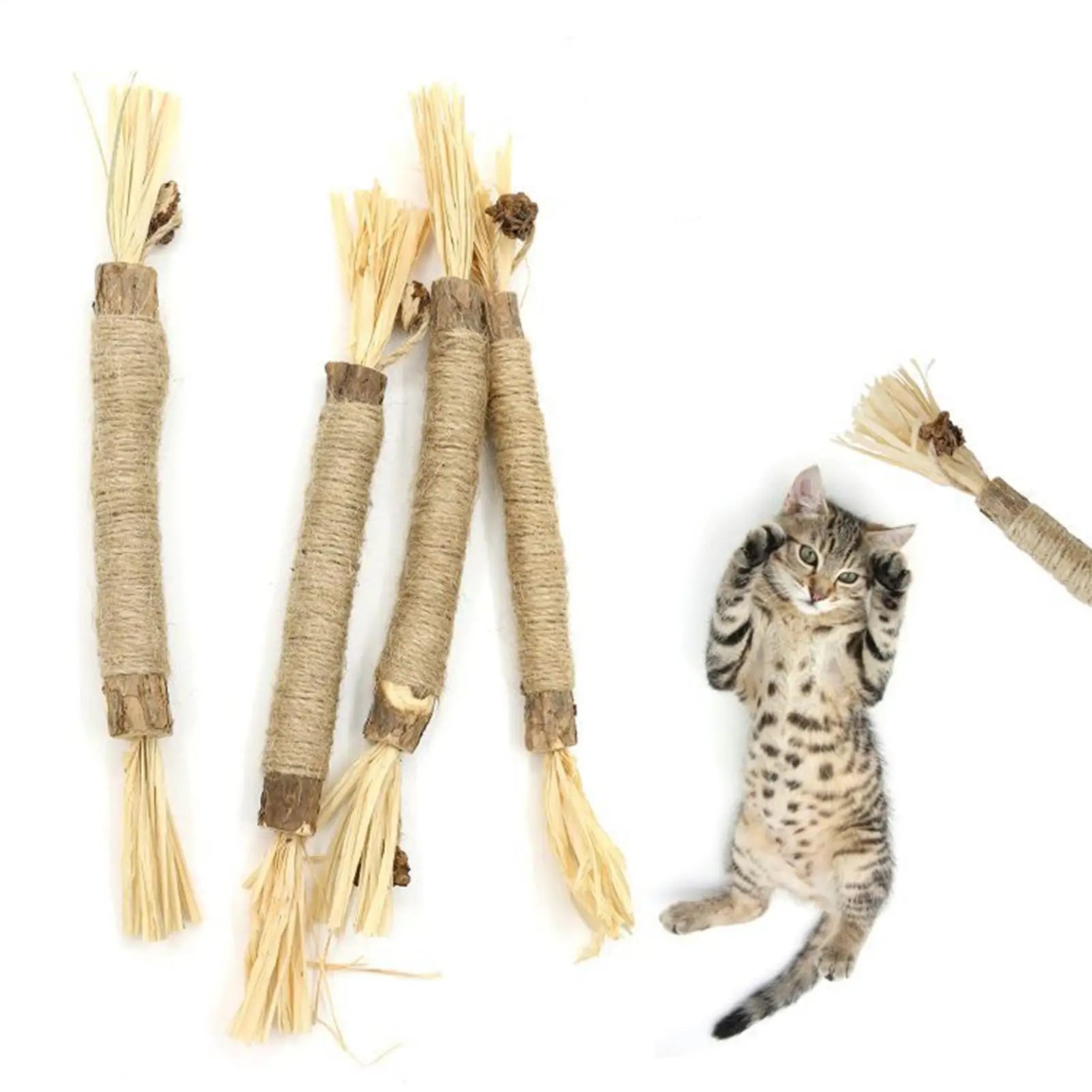 Cat Silvervine Sticks Edible Lick Catnip Supports Toys Kittens Chew Qme