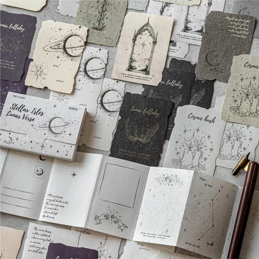 30 Pcs of retro background material decoration stickers DIY scrapbook writing paper diary stationery magazine diary decoration Qme