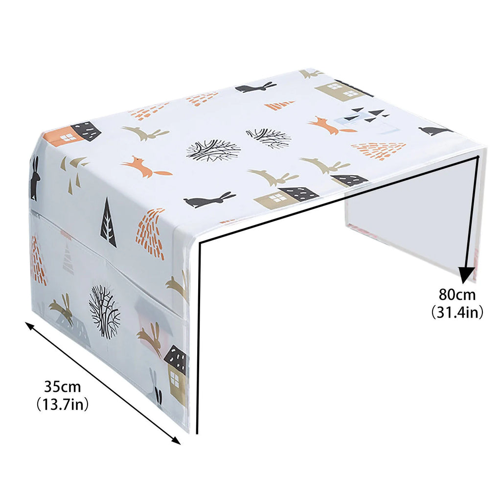 Cartoon Graphics Printed Cute Microwave Dust-proof Cover Oven Cover Hanging Bag Dust-proof Cover Microwave Protective Cover Qme
