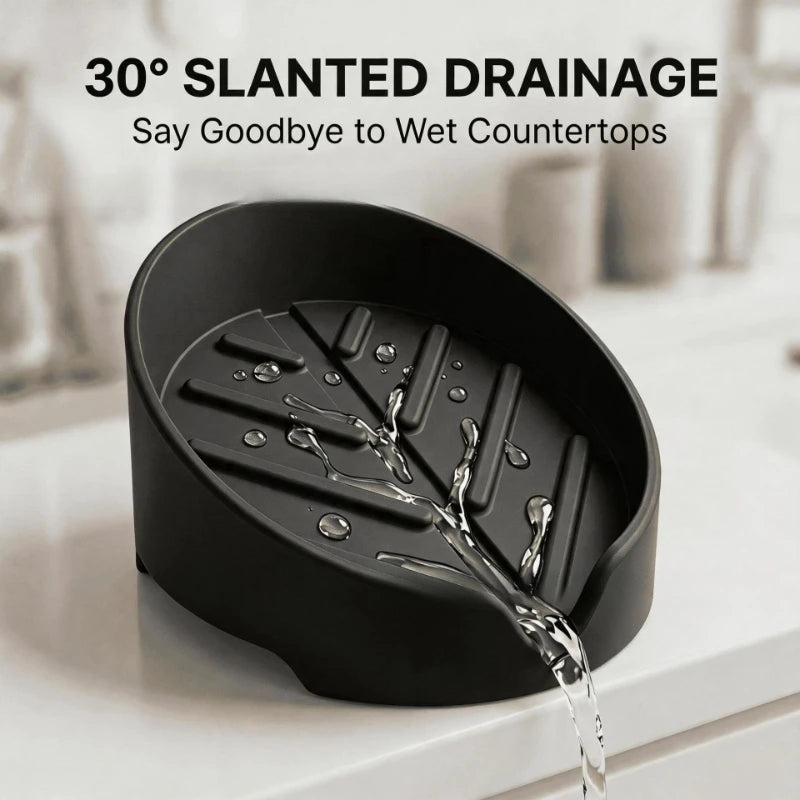 Sponge Drain Rack Multi-functional Dish Soap Holder Kitchen Bathroom Qme