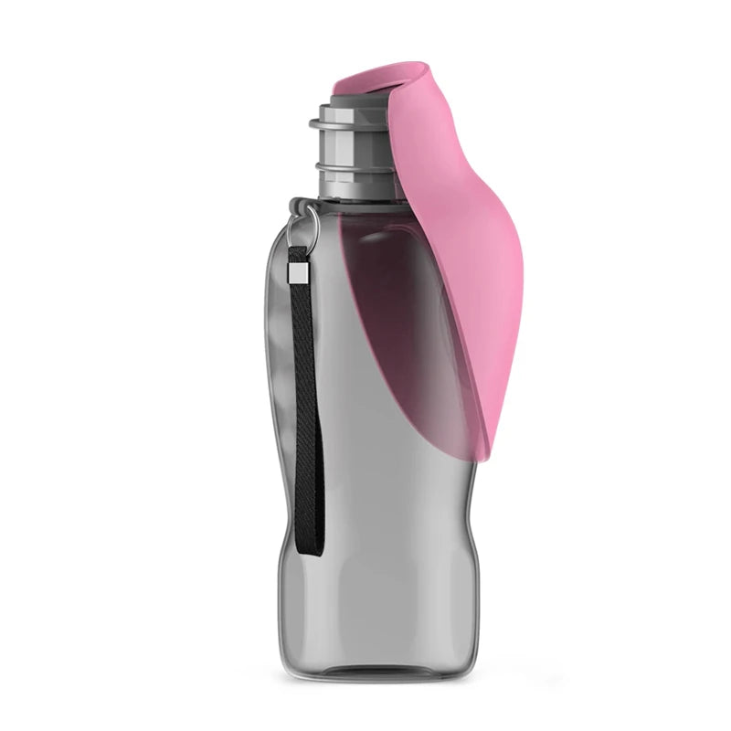 800ml Portable Dog Water Bottle For Small Large Dogs Cat Outdoor Leakproof Walking Drinking Bowls Chihuahua Bulldog Supplies Qme Pink