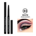 Matte/Pearlescent Eyeliner Gel Pencil Smooth Waterproof White Black Eye Liner Lying Silkworm Pen Cream Makeup for Eyes Qme 03 White Pearly
