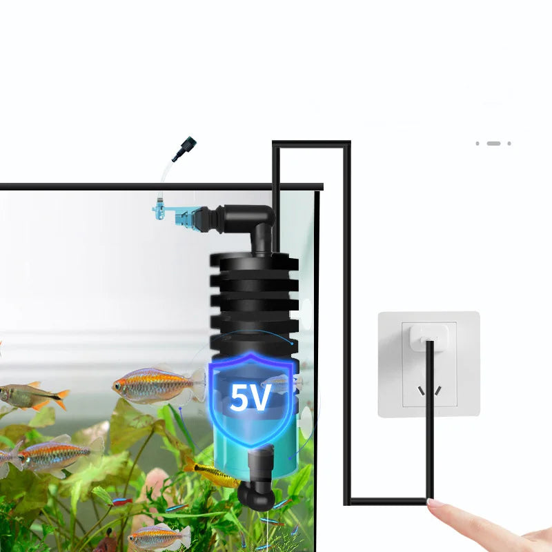 Biochemical Sponge Filter Electric Water Filtro Oxygenation Bacteria Aquarium Fish Tank Foam Fishing Carbon Koi Aquascaping Qme