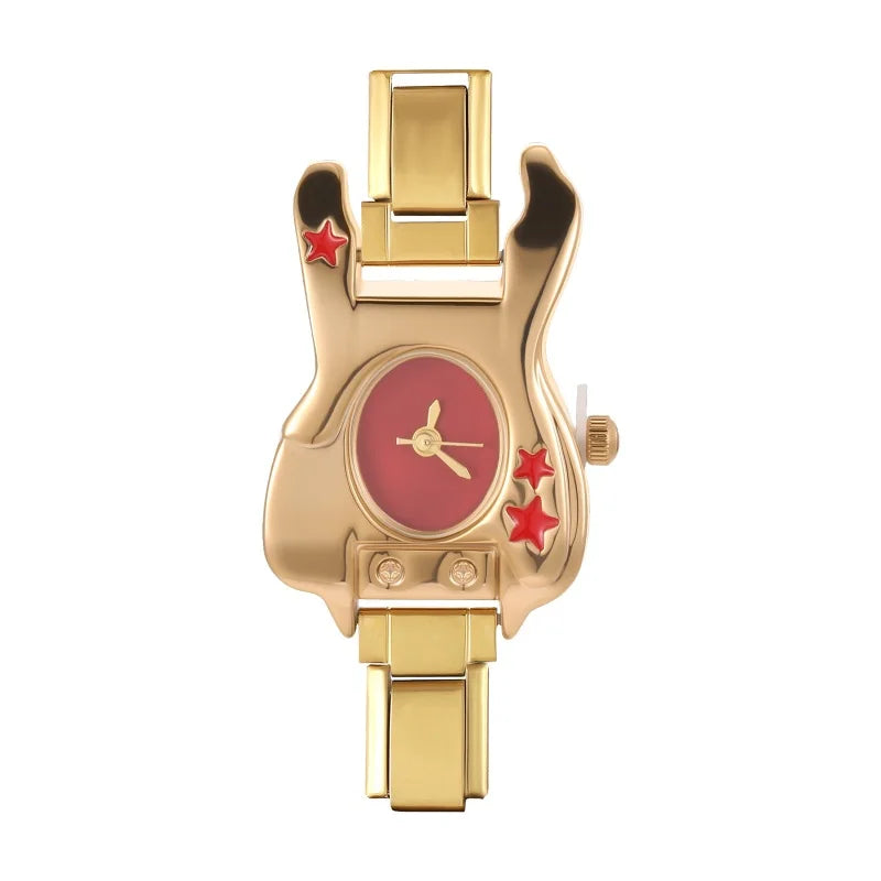 Wholesale Guitar Shape Stainless Steel Men's Women Watch Bracelet Fit