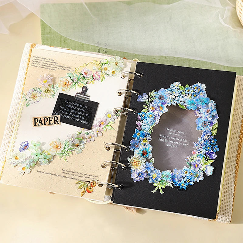 Wreath & Rose Stickers for Journaling and Kuka Card Making, Decor Decals for Cups, Tumblers & Phone Cases, Back to School Haves Qme
