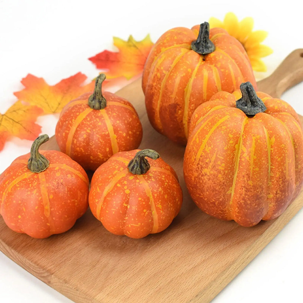 Fake Pumpkin Foam Pumpkins Assorted Sizes Faux Artificial Tabletop Qme