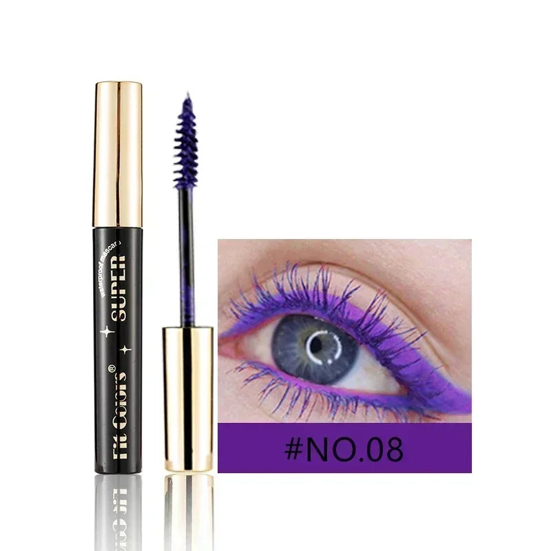 5D Silk Fiber Mascara Lash Color Mascara Waterproof 14 Colors 3D Mascara Eyelash Extension Thick Lengthening Eye Lashes Cosmetic Qme