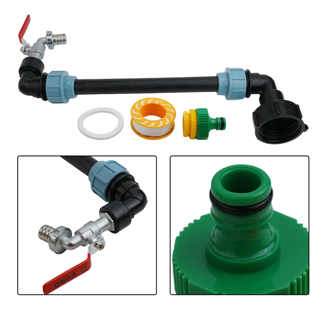 3/4 Inch IBC Gooseneck Outlet Tap IBC Ton Joint Accessory Joint Accessory Suitable For Mounting On An IBC Rainwater Tank Qme