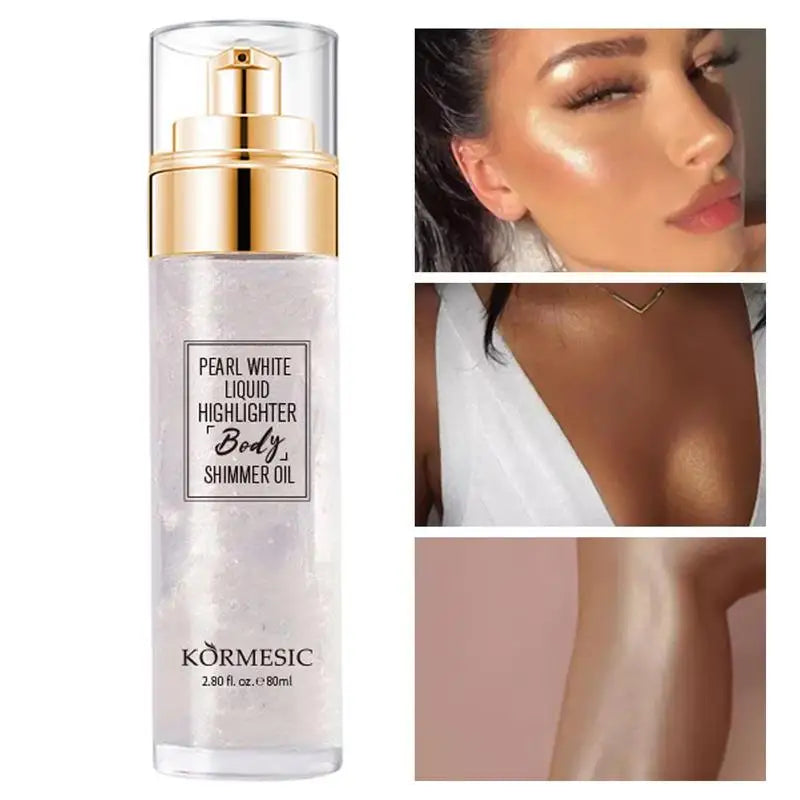 Glitter Spray Hair Body Glitter Spray Sparkly Quick High-Gloss Face Highlighter Long Lasting Shimmery Body Makeup Spray Qme