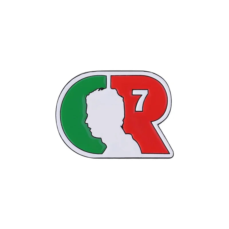 Football Star Surrounding Enamel Pins Letters Cr7 Football Club Messi 10 As Lapel Metal Badge Brooch Jewelry Gift In Wholesale Qme style 6