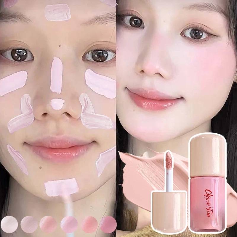 6Colors Pink Brightening Liquid Concealer Pearl White High Gloss Multi-Purpose Highlighting Moisturizing Cover dark circles/acne Qme