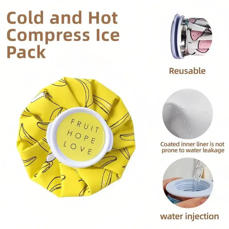 Reusable Ice Water Bag Adults Cold No-leak Elastic Breathable Cute Qme
