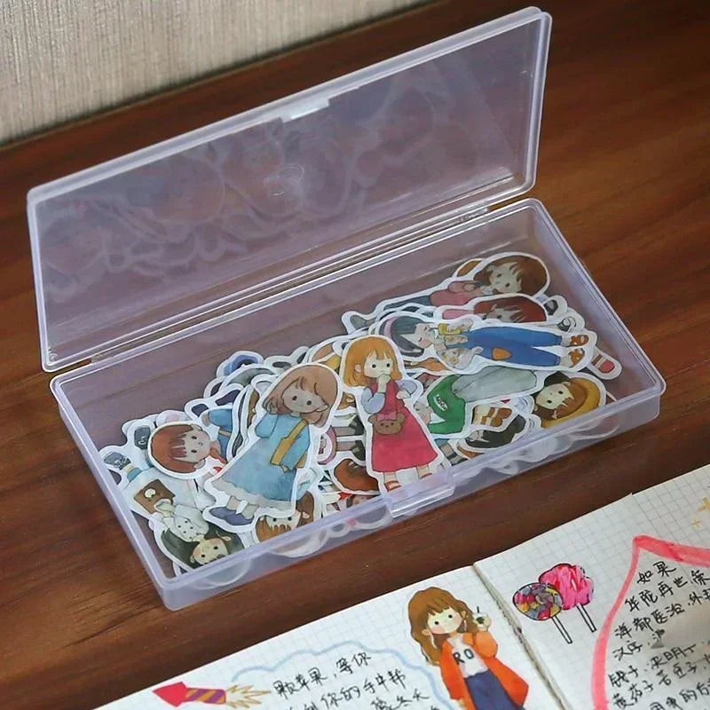 Stationery Holder Stickers Office Plastic Storage Box Organizer Qme