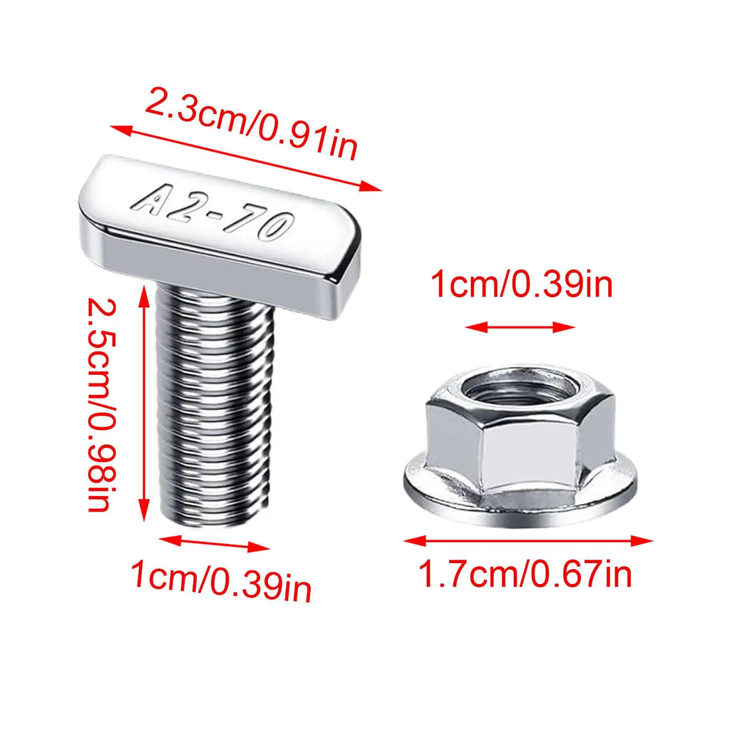 T-slot Bolts Stainless Steel T-shaped Hammer Head Screw Heavy-duty Qme