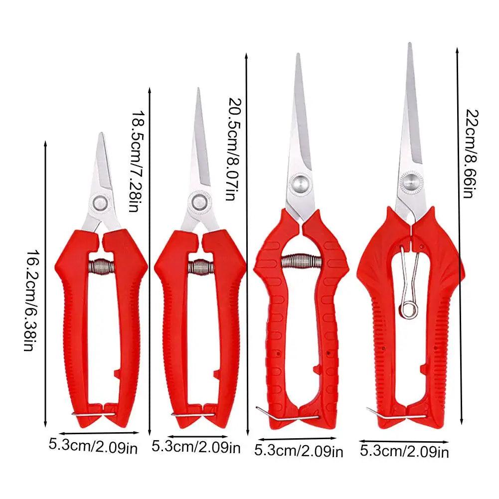 One-handed Sharp Blade Pruning Shears Branch Grass Garden Fruit Tree Trimming Scissors Knife Non-slip Handle Cutting Knife Tools Qme