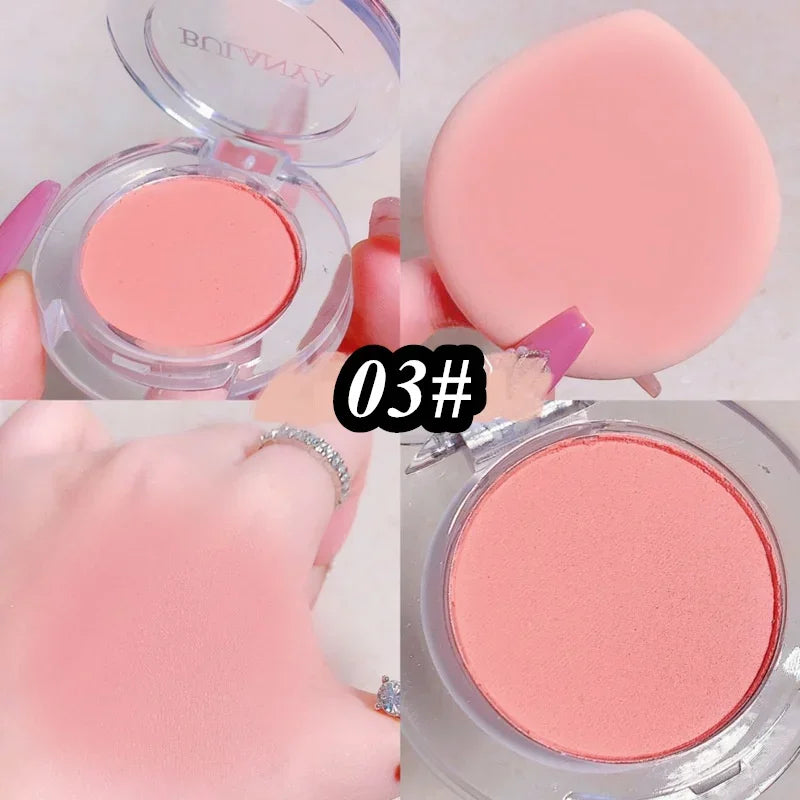 New 6 Colors Blush Makeup Palette Mineral Powder Red Rouge Lasting Natural Cream Cheek Tint Orange Peach Pink Blush Cosmetic Qme B-3