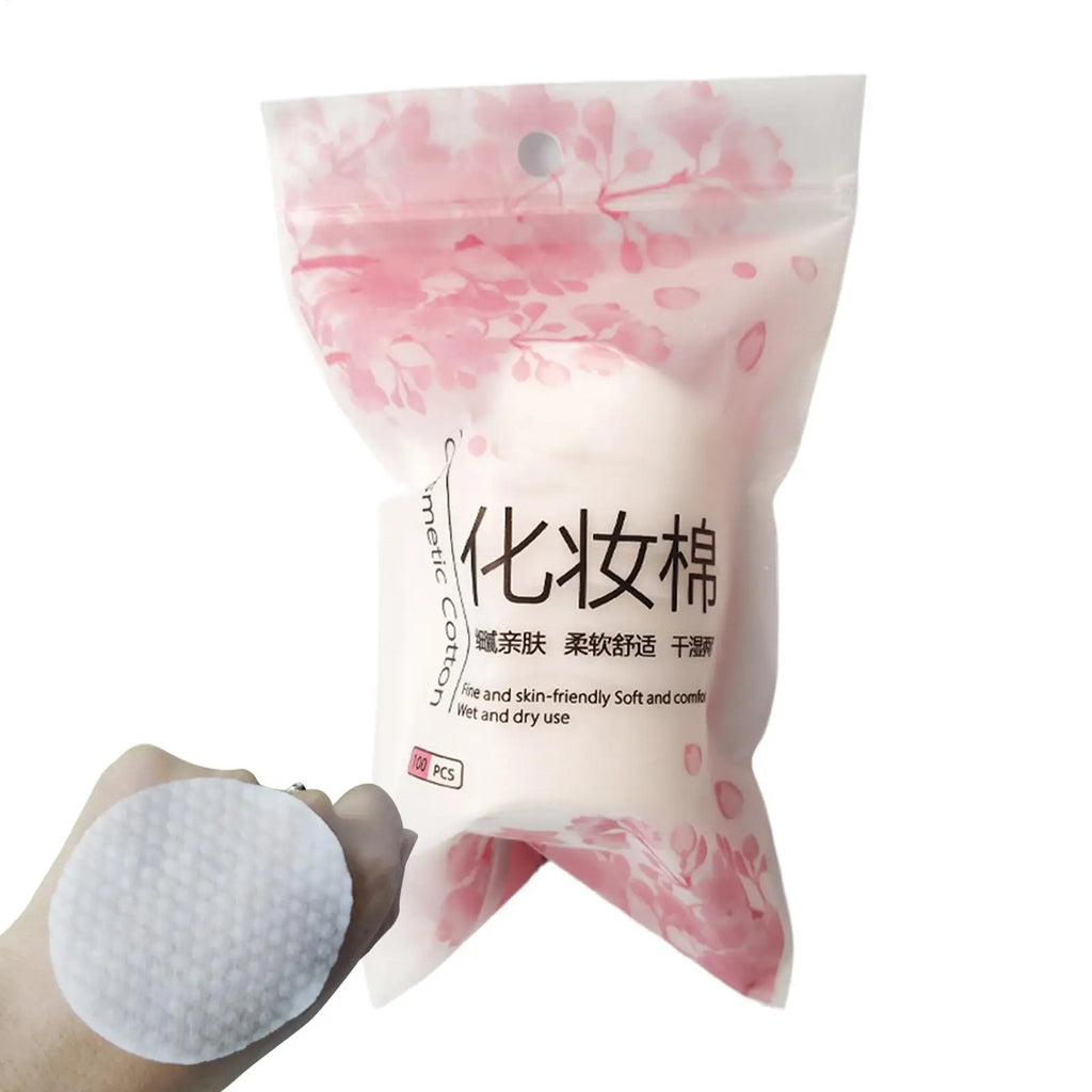 White Rounds Facial Cotton Pads Makeup Remover Natural Soft Wipes Qme