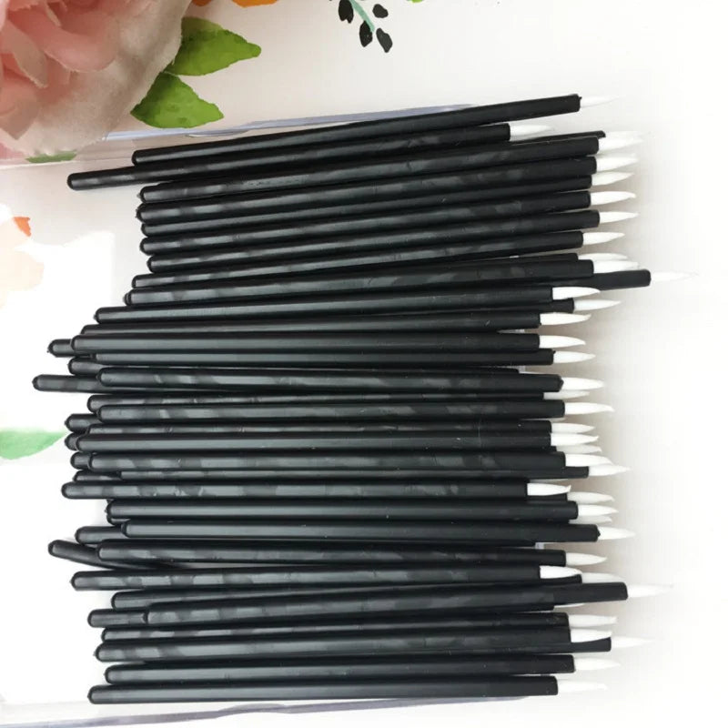 Cool 50 Disposable Makeup Lip Brush Lipstick Gloss Wands Applicator Qme