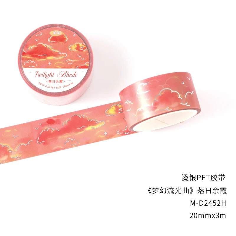 TIANZI 20mm X 3m Griffiths Regular Series Kawaii Ins Cute Dessert Sparkling Sand Washi Tape DIY Scrapbook Aesthetic Masking Tape Qme B-1 Roll best-seller