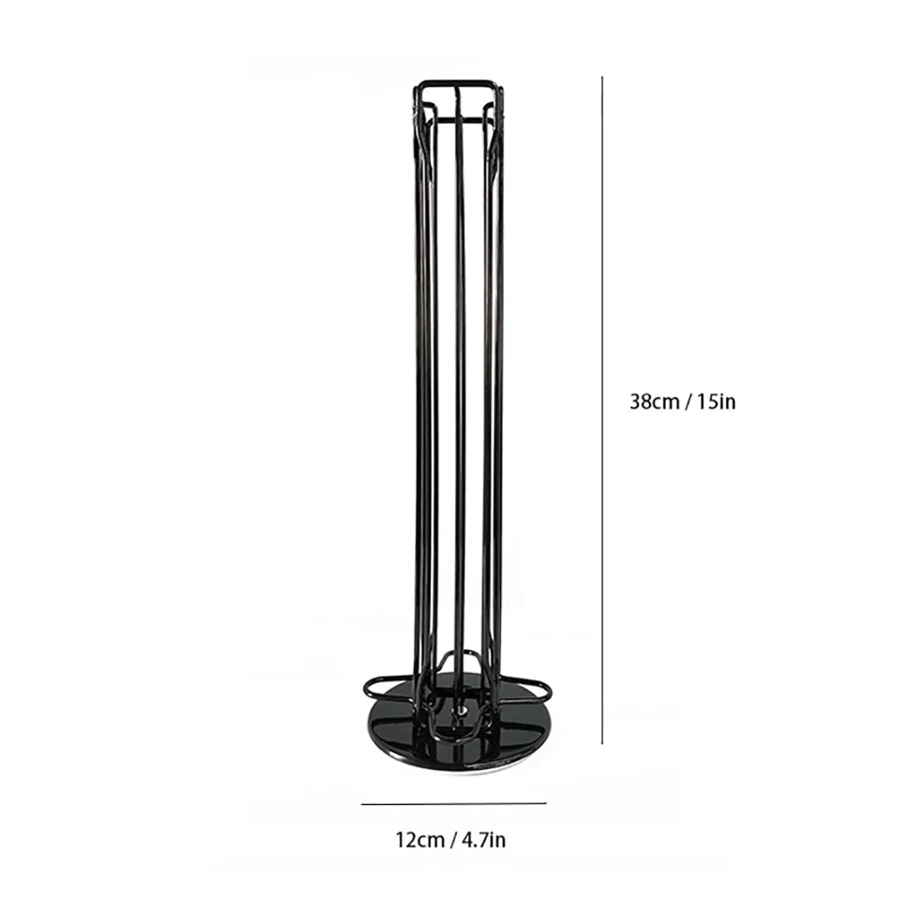 40PCS Nespresso Capsule Pod Holder Stand Rack Display Coffee Capsules Plating Black Metal Holders Rotatable Racks High Quality Qme black