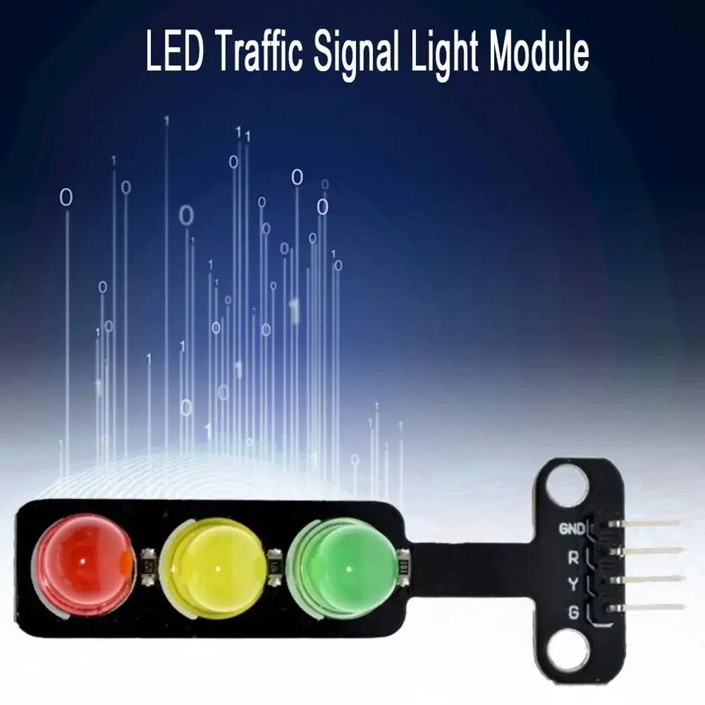 5V LED Traffic Light Module | Digital Signal Control | 3 Lights Separate Drive Project DIY Kit Qme