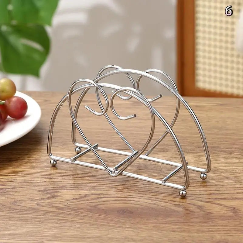 Metal Iron Napkin Holder Paper Drawer Storage Bracket Organizer Qme 6