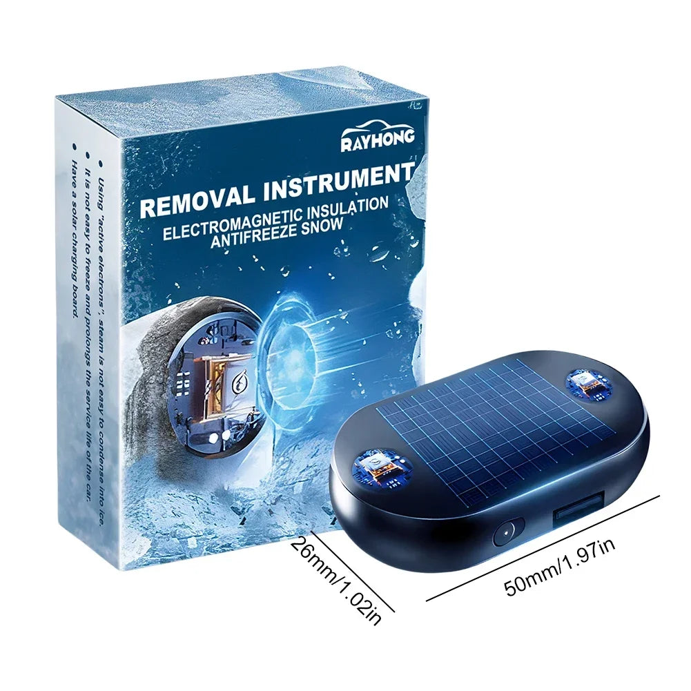 Solar Antifreeze Electromagnetic Molecular Windshield Car Snow Removal Instrument Window Glass Defogging & Defrosting & Deicing Qme