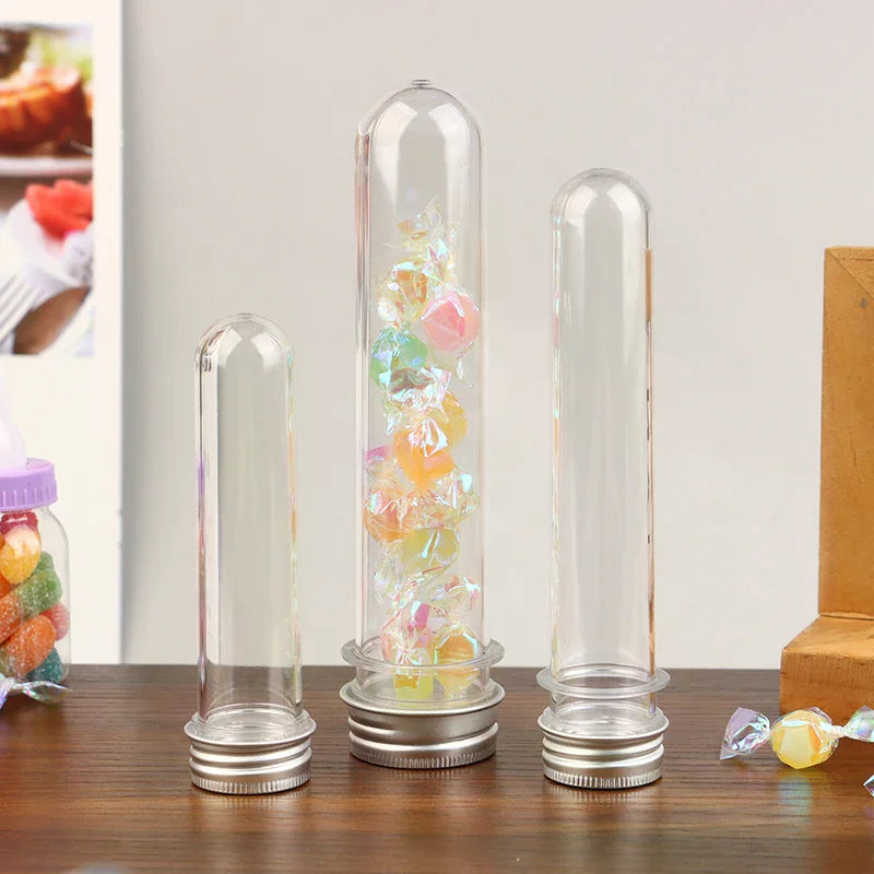 30 40 PET Test Tube Bottle Transparent Cylindrical Plastic Refillable Qme