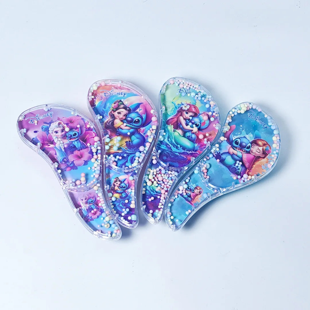 Hello Kitty Kuromi S-Shaped Transparent Cartoon Comb Student Anti-Tangle Massage Comb Hair-Smoothing Plastic Hair Comb Qme 005 Random Style