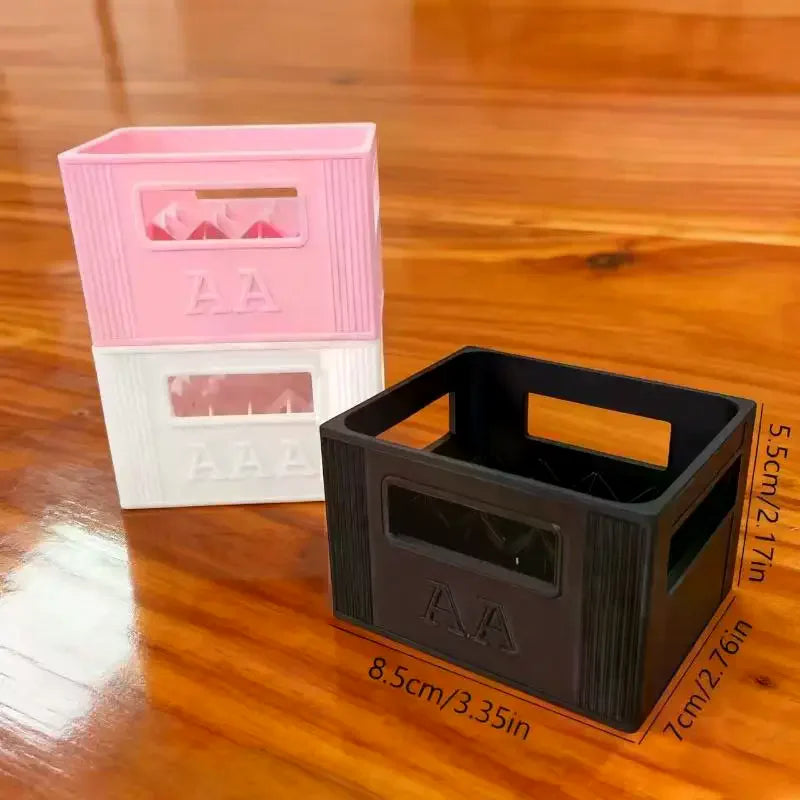 1Pcs Large Capacity 30/20 Compartments Durable Plastic Organizer 3D Printed AAA/AA Battery Storage Box For Home Decoration Qme