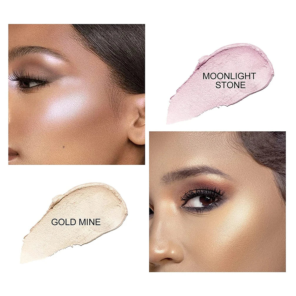Diamond Glitter Mascara Highlighter Stick Makeup Set Contouring Bronzer For Face Eyelashes Curls Extension Lengthens Eye Lash Qme