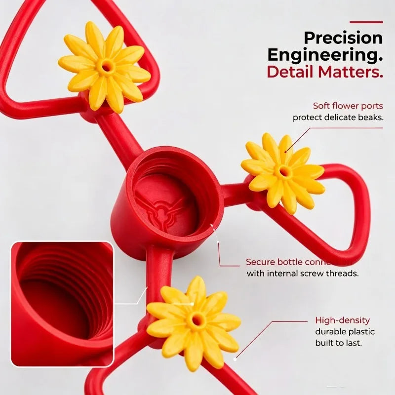 Portable Detachable Hummingbird Feeder Outdoor Hanging Garden Bird Qme