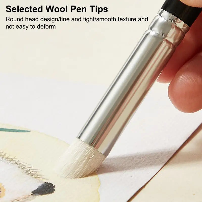 Painting Brush Nylon Miniature Brushes Professional Dry Paint Qme