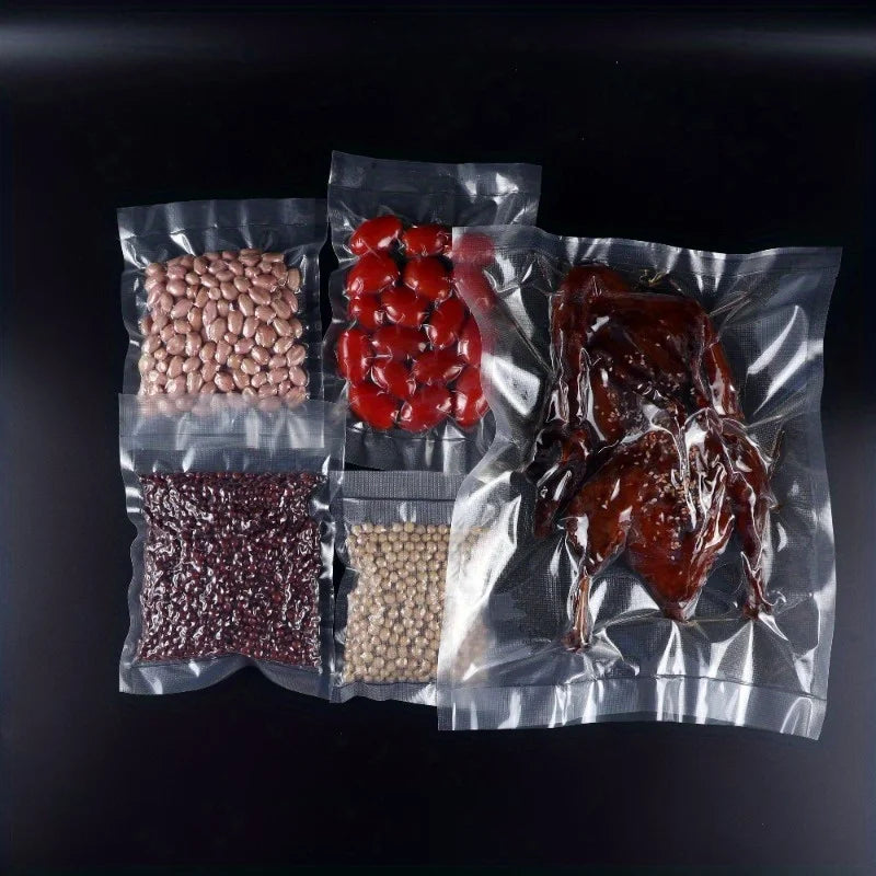 100pcs/lot Mesh Vacuum Bags for Food Preservation - Vacuum Sealer Storage Bags for Deli Meat, Steak, Qme