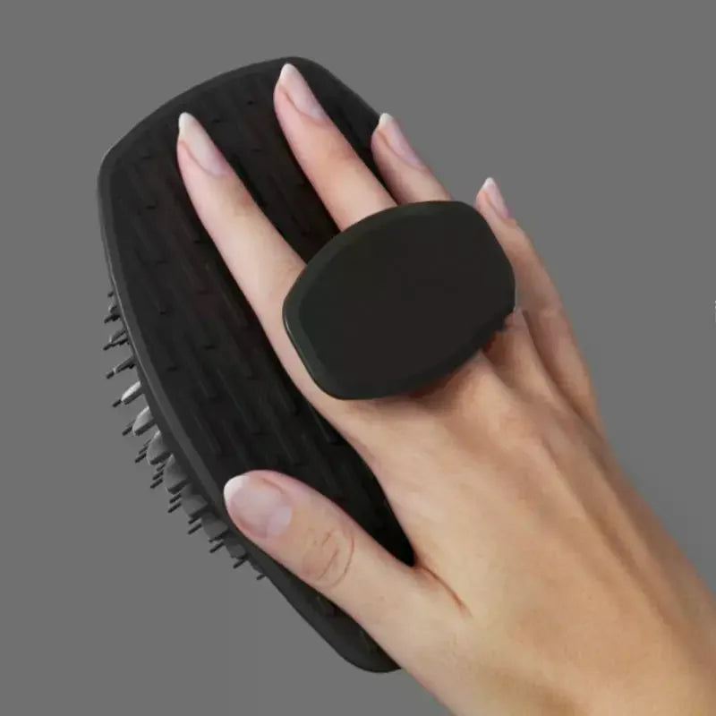 Silicone Bath Brush Long Handle Soft Exfoliating Body Face Scrubber Qme