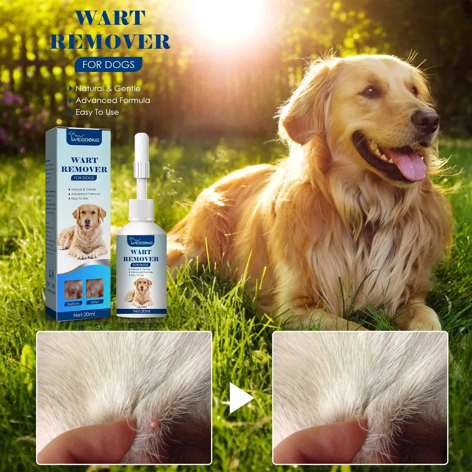 Dog Wart Remover Cat Skin Tags Removal Treat Against Moles Corn Painless Wart Clean Treatment Skin Repair Pet Skin Care Liquid Qme