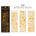 3pcs Waterproof Glittering Laser Cartoon Graffiti Dot Decorative Stickers for Scrapbooking DIY Photo Notebook Collage Stationery Qme C