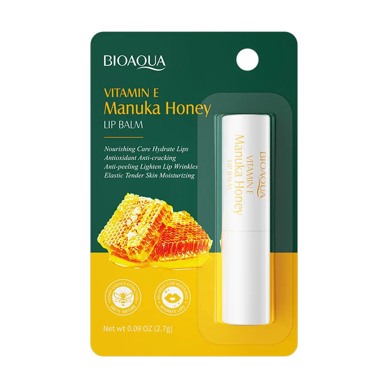 Vitamin E Honey Lip Balm Long-lasting Moisturizing Anti Cracking Nourishing Lipstick Smoothing Lip Lines Makeup Lip Care Product Qme 1pc