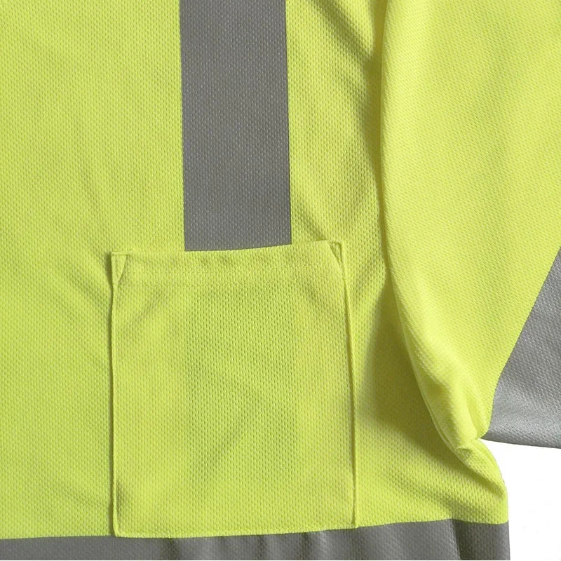 Summer Breathable Quick Dry Outdoor Sports Safety Work T Shirt Fluorescent High Visibility Reflective Qme Fluorescent yellow M