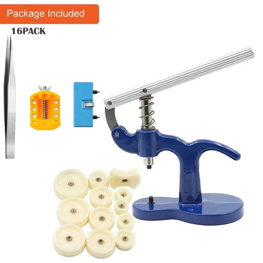 Watch Back Press Tool Set Nylon Prevent Slip Fitting Dies Nylon Watch Case Closer Watch Repair Tool Kit for Watchmaker 12pcs Qme Set4-16PACK