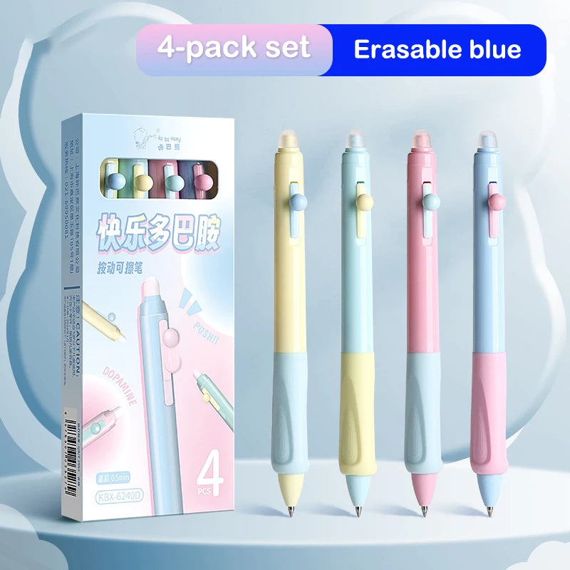 Box Cartoon Cute Erasable Gel Pen Creative Aesthetic Thermal Eraser Qme D Blue Ink