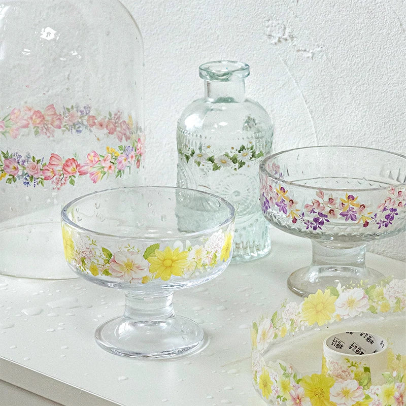 Floral Aesthetic Washi Tape Set, Fresh Spring & Summer Natural Vibe Decor, Ideal for Stationery Lovers & Journal Creators Qme